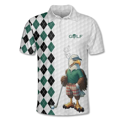 Funny Golf Shirts Skull Hawaiian Polo Shirts for Men, Crazy Golf Shirts for Men Golf Gifts Hawaiian Skull Golf Shirts2