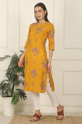 Image of W for Woman Swiss Dot Textured Cotton Straight Kurta