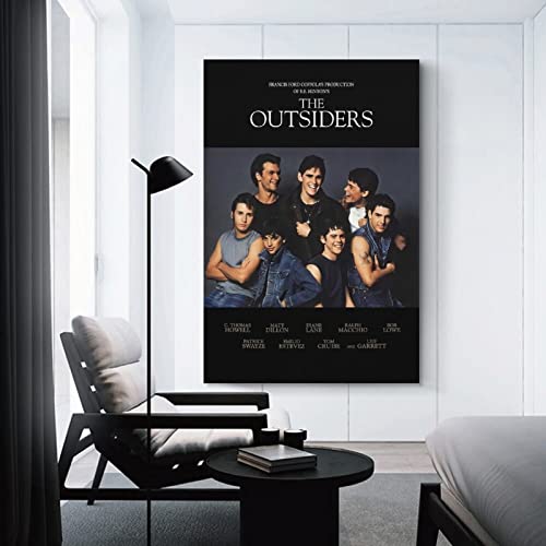 The Outsiders Movie Poster Teen Drama Office Poster Art Canvas Painting Print Wall Art Canvas Prints Hanging Picture Home Decor Unframe 16X24Inch #TOP2