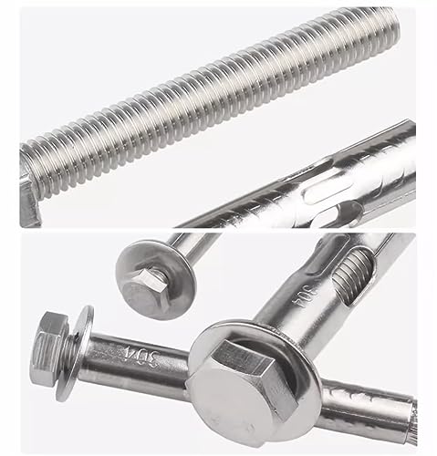 SYDARSYN Betonschrauben Dehnschraube Edelstahl Ankerschraube für Beton Ankerbolzen Betonanker M8x80mm (3 Stück)