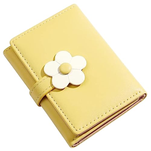 Didiseaon Simple Style Flower Pattern Folding Wallet for Students Cute PU Change Purse for Compact Coin Bag for Convenient Travel Card Holder