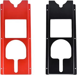 Bumdenuu 1 pieza de lavado de coche, soporte de plástico, estantes para tienda de reparación de coche, soporte para pulidora, panel perforado, color negro y rojo