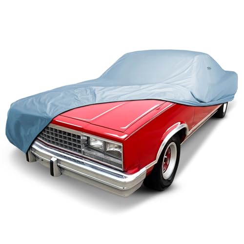 Image of iCarCover Premium Car Cover for 1978-1987 Chevy El Camino Heavy Duty Waterproof All-Weather Automobiles Custom Fit Indoor Outdoor UV Snow Protection Covers with Straps and Bag