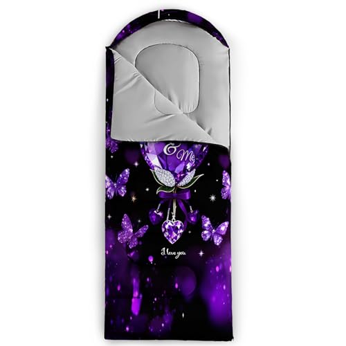 Image of QOOMO Ball Flower Camping Sleeping Bags,3 Season Warm & Cool Weather,Lightweight,Waterproof Sleeping Bags for Adults & Kids,Traveling,and Outdoors,Camping Gear Equipment