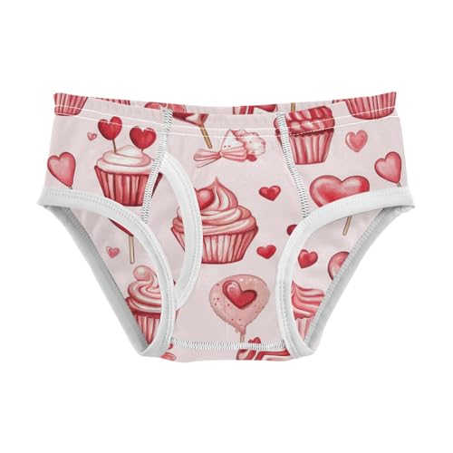 Wusikd Cupcakes Boys' Underwear Cotton Hearts Boys Briefs Soft Toddler Underwear 2T