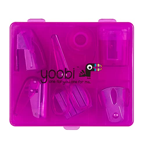 Yoobi: Pink Mini Office Supply Kits – Mini School Supplies Kit – Includes Scissors, Mini Stapler, Staple Remover, Staples, Tape Dispenser & More – Cute School, Home Or Office Supplies Kit (2-Pack) #TOP2