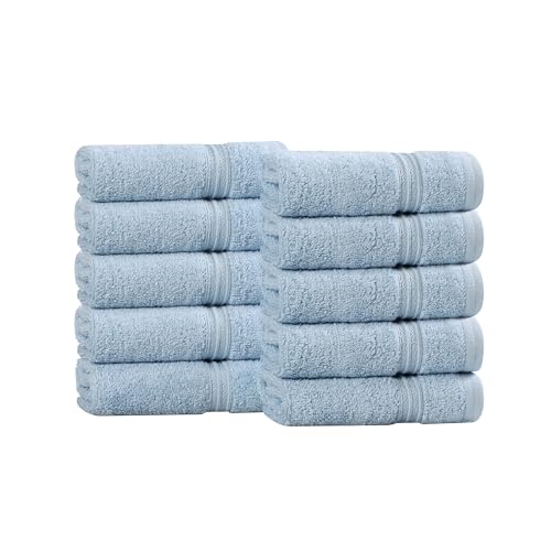 Toallas faciales de algodón egipcio Superior Heritage básicos de lujo absorbentes pack de 10 3