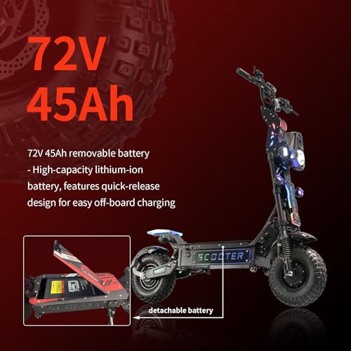 T90 Pro Electric Scooter for Adults, 10000W Dual Motor, 68