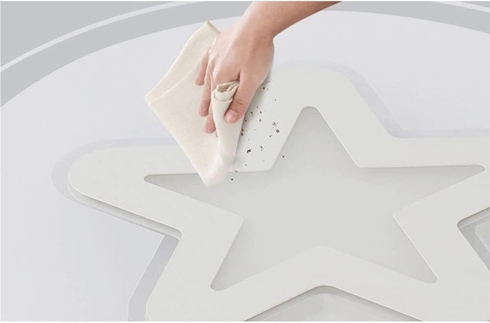 Ceiling Light Cartoon Moon and Star Acrylic Modern Close to Ceiling Lamp Decorative Round Fixture for Children Bedroom Kindergarten Playroom Living Room(Three-Color Light)