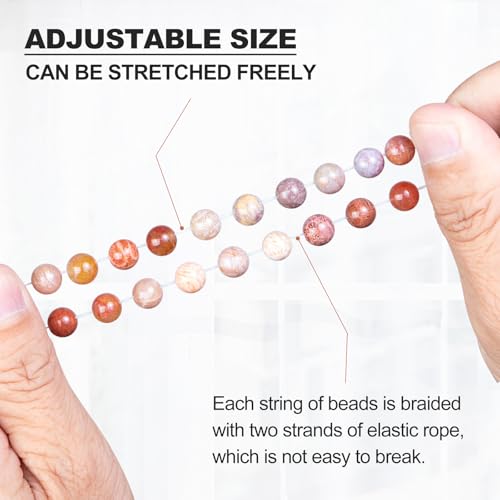 Natural Coral Jade Bracelets for Women 8mm, Gift Box Packaging Bead Bracelet, Can Be Used As Crystal Healing, Meditation, or As a Gift for Family and Friends4