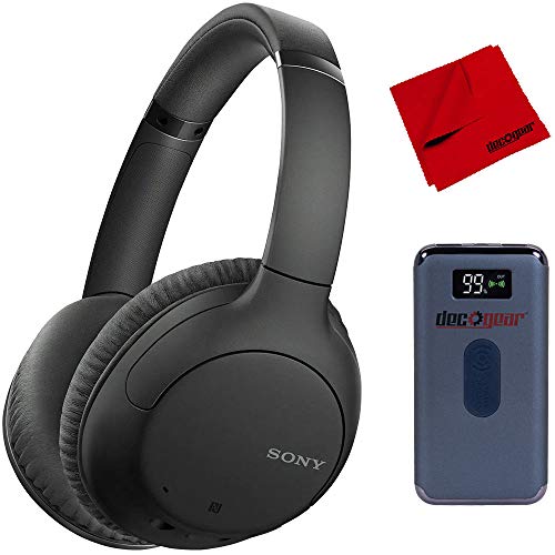 Sony WH-CH710N Wireless Noise-Canceling Headphones (Black) with Power Bank Bundle