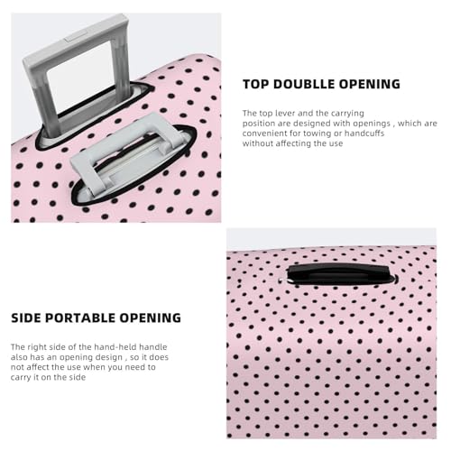Luggage Cover Protector - Polkadots Pink Pattern Print Suitcase Covers for Luggage Fit 25-28 Inch Suitcase4