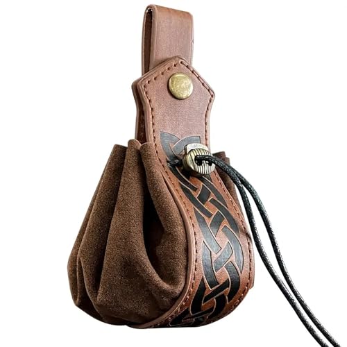 Bolsa de cintura retrô, bolsa de cinto, bolsa de couro vintage, bolsa de moedas portátil para viagens, Estilo 1, Retrô