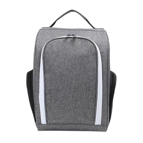 Bolsa impermeable para botas de fútbol, 24 x 15 x 36 cm, nailon, organizador de zapatos de golf, 24 x 15 x 36 cm, transpirable, para viajes, gimnasio, juegos, gris, ver descripción, Ver descripción