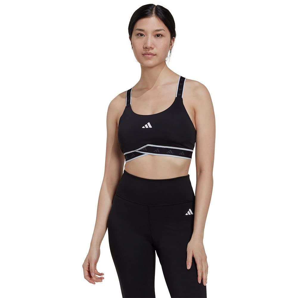 adidas Female Adult PowerImpact Training Medium Support Techfit Workout Bra - Medium Support Black