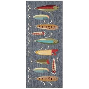 Liora Manne FRONTPORCH Indoor/Outdoor Hand Tufted Durable Area Rug - Transitional Sports Decorative (Playing Hooky Grey) (2' x 5') Liora Manne FRONTPORCH IndoorOutdoor Hand Tufted Durable Area Rug Transitional Sports Decorative Playing Hooky Grey 2 x 5