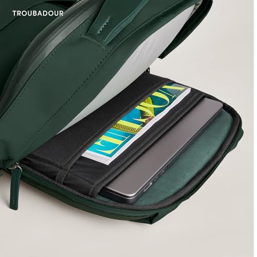 Image of Troubadour Apex 4.0-22L Premium Laptop Backpack - Ergonomic & Water Resistant - Designed for Work and Travel - Obsidian Green