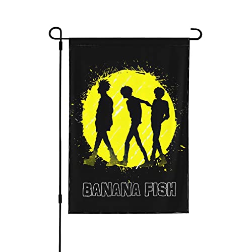 Anime Banana Fish Garden Flag Welcome Summer Vertical Double Sided Yard Flag Outdoor Decor Holiday Garden Flags For Outside Patio Porch Lawn 28"X40" #TOP5