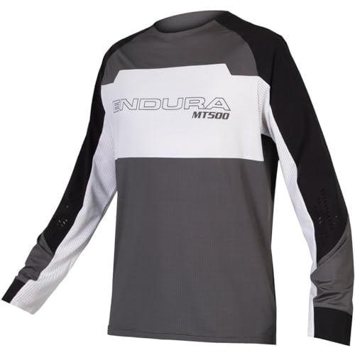 Endura Mens MT500 Mountain Cycling Jersey Burner Lite Long Sleeve Black, Medium