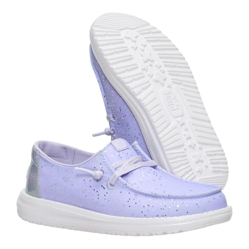 Image of HEYDUDE Girl's Toddler Wendy Sparkle Surprise | Slip On Shoe with Elastic Laces