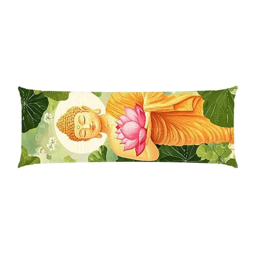 Almohada Corporal Larga Loto Zen Cojin Embarazo 30x90cm – Almohada Larga para Dormir de Lado Cojín Respaldo Cama Ideal para Descanso Maternidad y Lactancia Embarazadas, Funda de Terciopelo b-110
