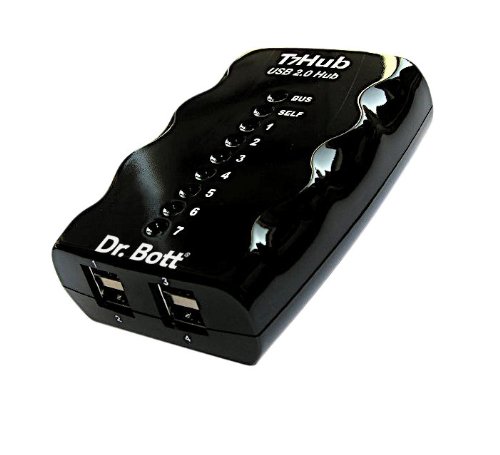 Dr. Bott® T7Hub 2.0 Negro, hub USB2 de 7 Puertos, 230 V EU