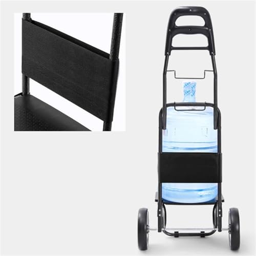 Carrito de la compra plegable y portátil ligero – Bolsa de comestibles con ruedas de goma resistentes al desgaste para un fácil almacenamiento y transporte, ideal para comestibles y uso al aire libre