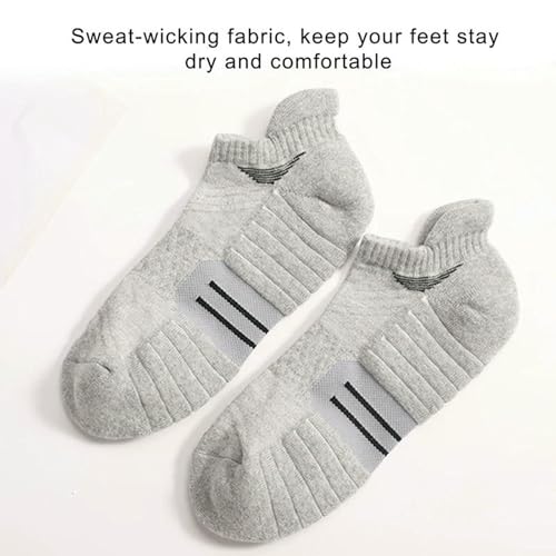 6 Pairs Men'S Summer Wear-Resistant Absorbent Deodorant Hiking Running Sports Ankle Socks3