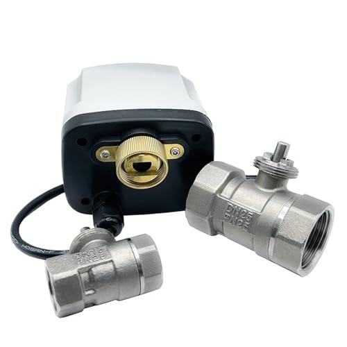 Vanne à bille motorisée DN32 filetée en acier inox pour commande 3 fils