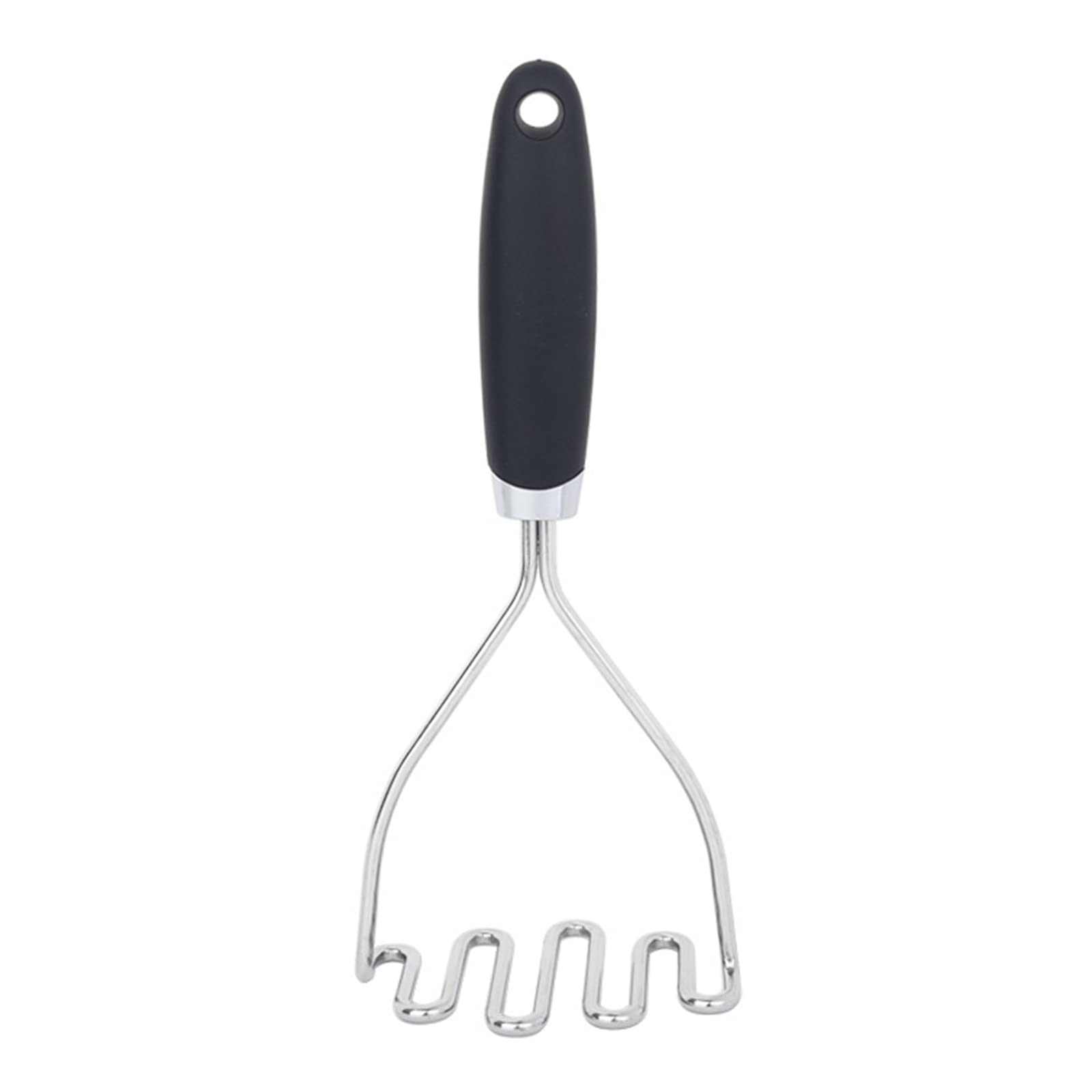 MALSSE Manual Vegetable Smasher Comfortable Handle Vegetable Ergonomic Design Stainless Steel Easy to Clean Kitchen Potato Masher Stainless Steel Heavy Duty