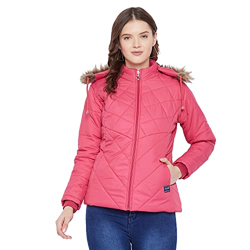 Image of VERO AMORE Women's Black winter wear full sleeve solid parka Jacket-2175A