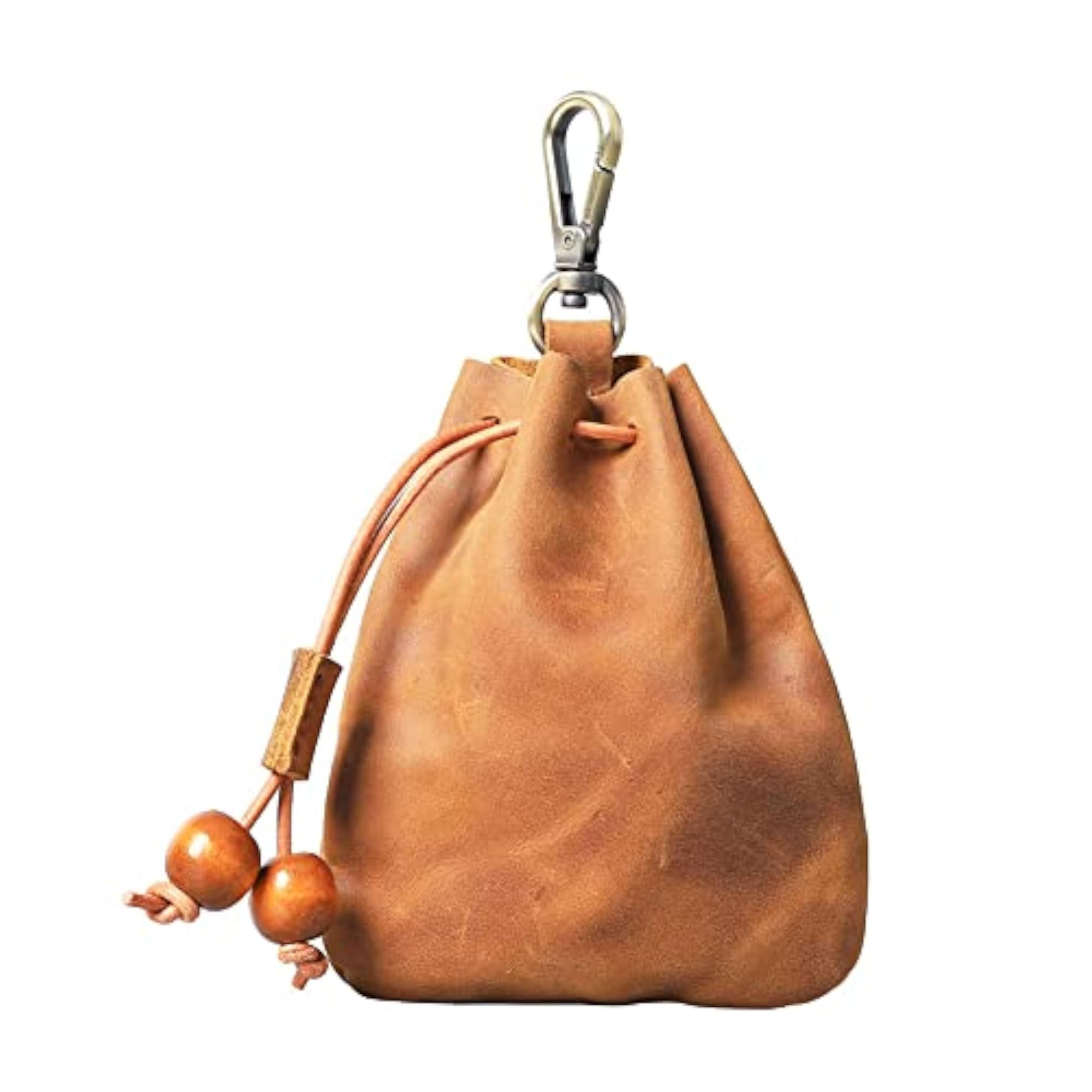 Leather Mini Medieval Pouch Keychain, Coin Organizer