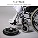 Healeved Wheelchair Rear Wheel: 12inch Bearing Tire Replacement Caster Roller Inflatable Wheel for Wheelchair Walker Accessories Assembly