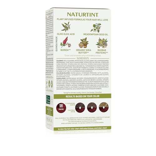 Image of Naturtint 5R Fire Red Permanent Hair Color (Pack of 6), Ammonia Free, Vegan, Cruelty Free, up to 100% Gray Coverage, Long Lasting Results (Packaging may vary)