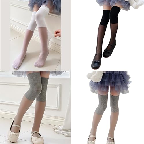 Girls School Socks Infants High Tube Socks Fashionable Solid Long Stockings for Uniform and Parties2