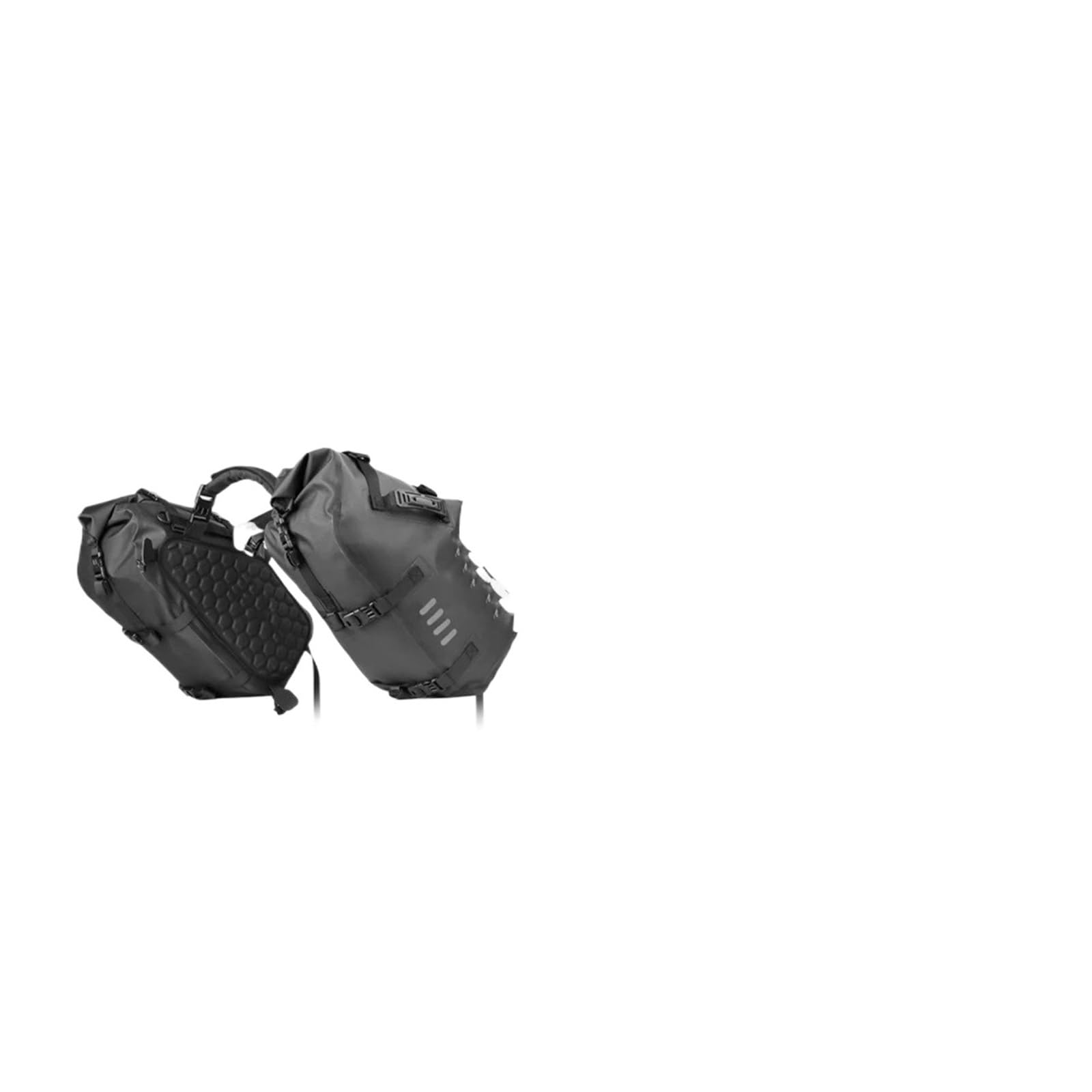 Universelle Passform Motorrad Gepäcktasche Sattel Seitentaschen 100% Wasserdicht 18L/28L/48L Großes Fassungsvermögen 2 Stück Motorrad Hecktasche(Black-28L(14L-2 pcs))