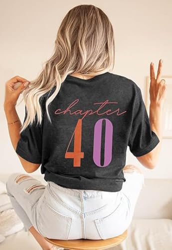 40th Birthday Gift for Women Vintage 1985 Shirt Letter Print Retro Party Tops Casual Short Sleeve Tee4