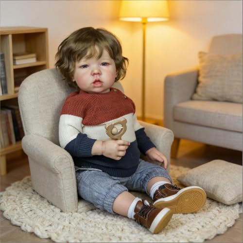 Muñeco bebé reborn realista de 20 pulgadas miniatura 1