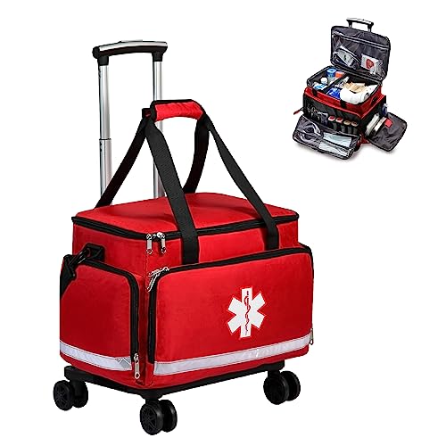 Medical-Bag-Rolling-Roller-Bag-Trolley-Duffel-Nurses-Emt-Cna-RN-Empty-for-First-Aid-Responder-Home-Health-Care-Nursing-Student-Roll-Duffle-Bag-Carry-on-with-Wheels-wheeled-Work-Physicians-Doctor
