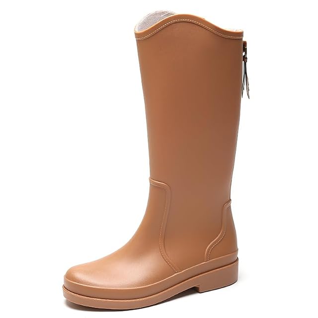 Harssidanzar Womens Tall Rain Boots Waterproof Garden Shoes Anti-Slipping Rainboots for Ladies HL226US