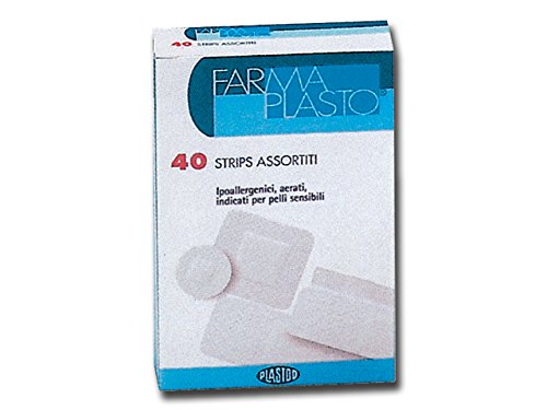 Plastod - Cerotti Sensitive, Ipoallergenici per Pelli Sensibili, 5 misure e forme assortite, 80 confezioni da 40 pz. Cad