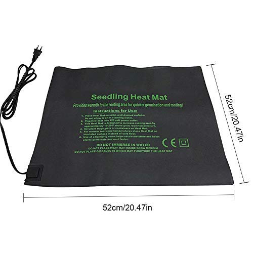 Dongbin Plant seedling heating mat Flower heated mat Hydroponic seedling plant reptile blanket waterproof Warm Hydroponic durable heating pad,Black