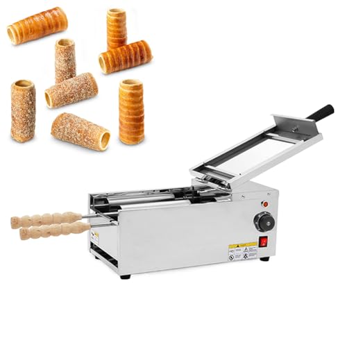 GESAIDES Máquina Eléctrica Comercial para Hacer Conos de Helado, Horno de Chimenea con Parrilla y 2 Herramientas, 1500 W