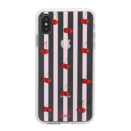 Sonix Cherry Stripe Case for iPhone Xs Max [Military Drop Test Certified] Protective Clear Case for Apple iPhone Xs Max
