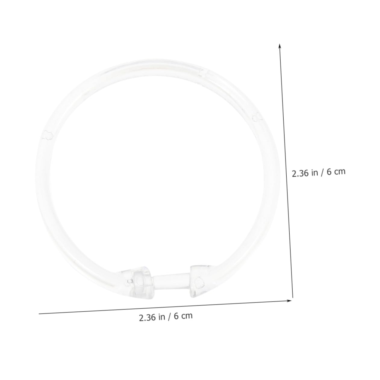 SOLUSTRE 3sets 20pcs Shower Curtain Rings Bath Hooks Transparent Rings for Smooth Curtain Movement Compatible with Any Bathroom Decor 20pcs*3