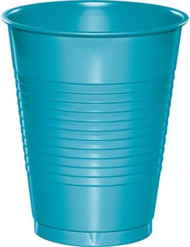 Club Pack of 240 Bermuda Blue Disposable Plastic Drinking Party Tumbler Cups 16 oz.