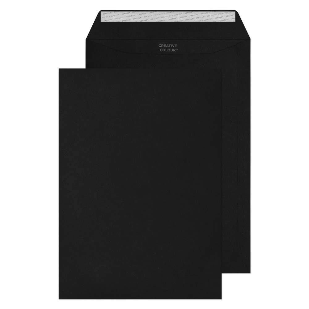Blake Creative Colour C4 229 x 324 mm 120 gsm Peel & Seal Wallet Envelopes (414P) Jet Black - Pack of 250 โ image 1