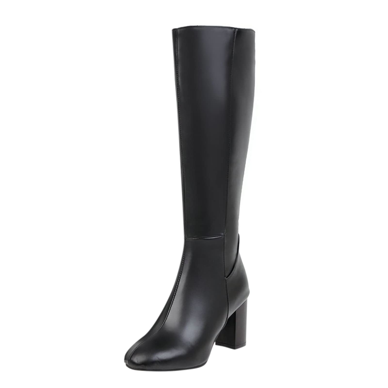 Botas de piel para mujer, botas altas de tacón alto por encima de la rodilla, botas de equitación, botas de invierno para mujer