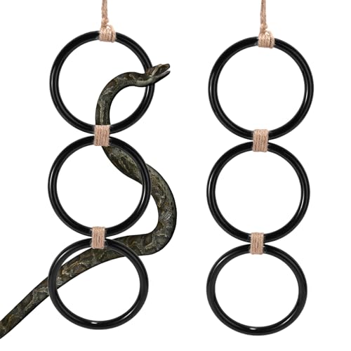 Installazione semplice: installare un anello da arrampicata è semplice. Basta appenderlo al soffitto del recinto e lasciare che il serpente scelga l'anello che preferisce e si arrampichi.