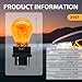 10 PCS Car Instrument Light Bulb, 3157 12V 21/5W Brake Light, Waterproof Shock Resistant Dual Filament Lighting Halogen Lamp, Brake Light Turn Signal Side Marker Tail Light Bulb Replacement (Amber)